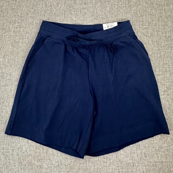 NEW! Karen Scott Sport Shorts‎ PP Intrepid Blue Drawstring Pockets - Picture 2 of 9